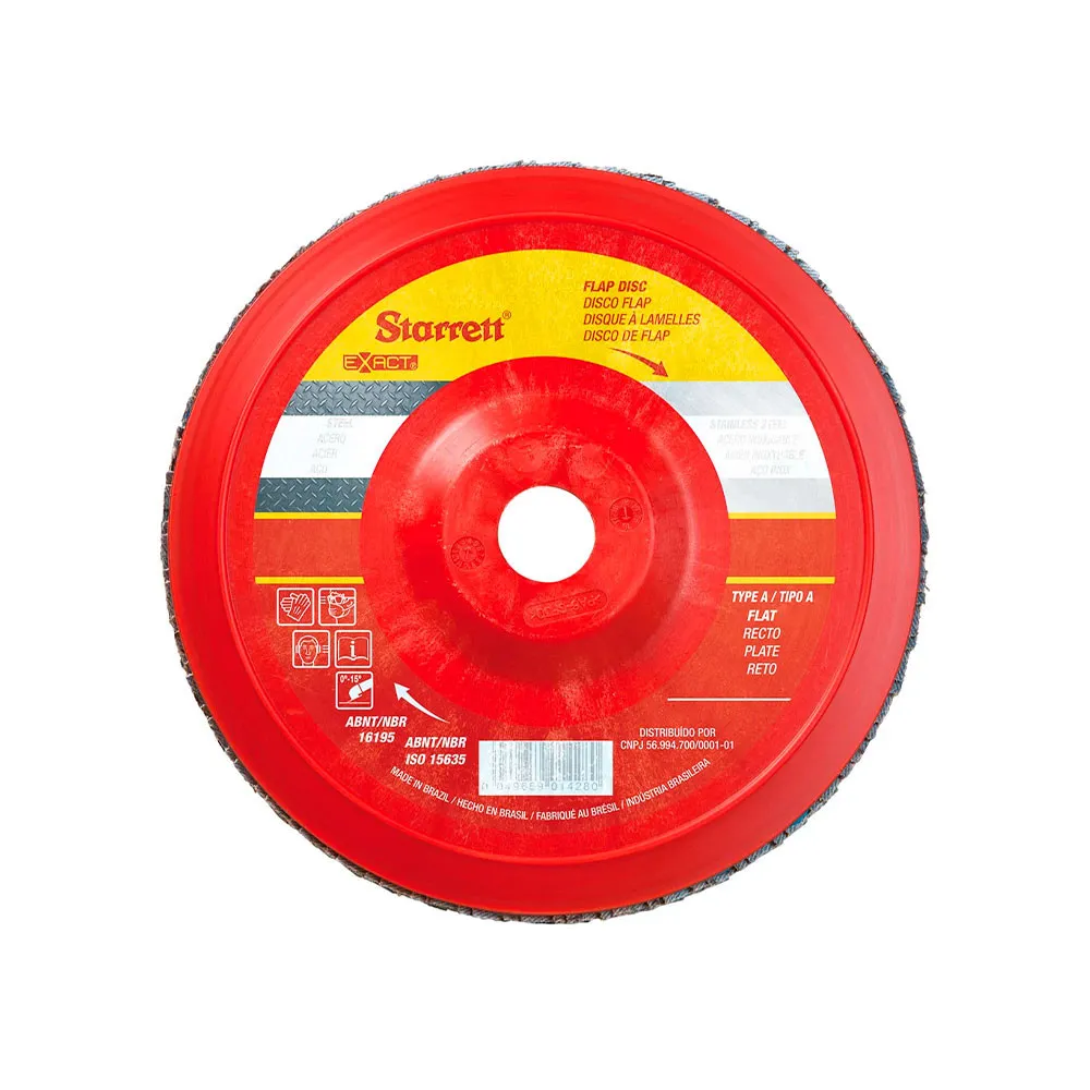 Disco de Flap Exact em Nylon Reto, Grão de 60 e Diâmetro Externo 180mm