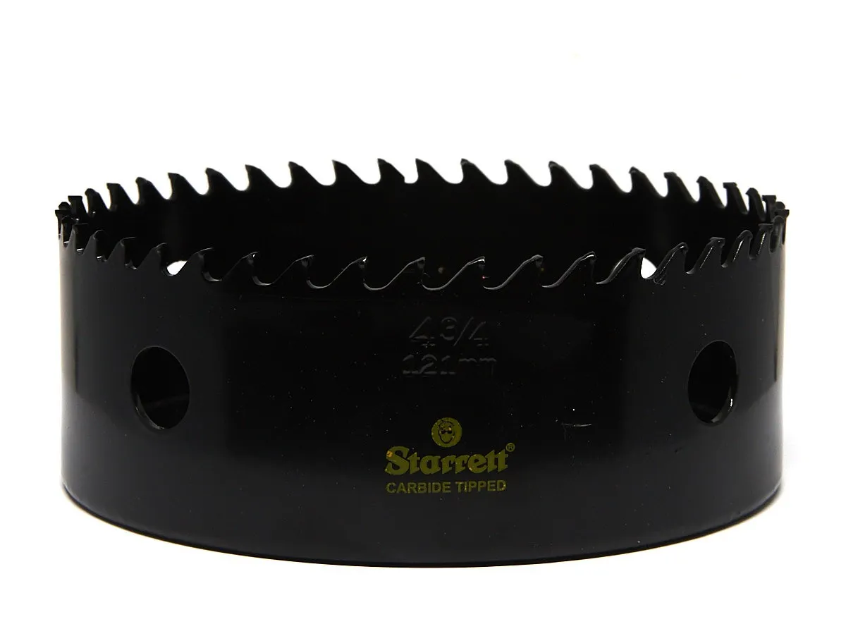 Serra Copo Ponta de Metal Duro CT de 121mm e 4.3/4 Polegadas - Starrett - Código do Produto - CT434