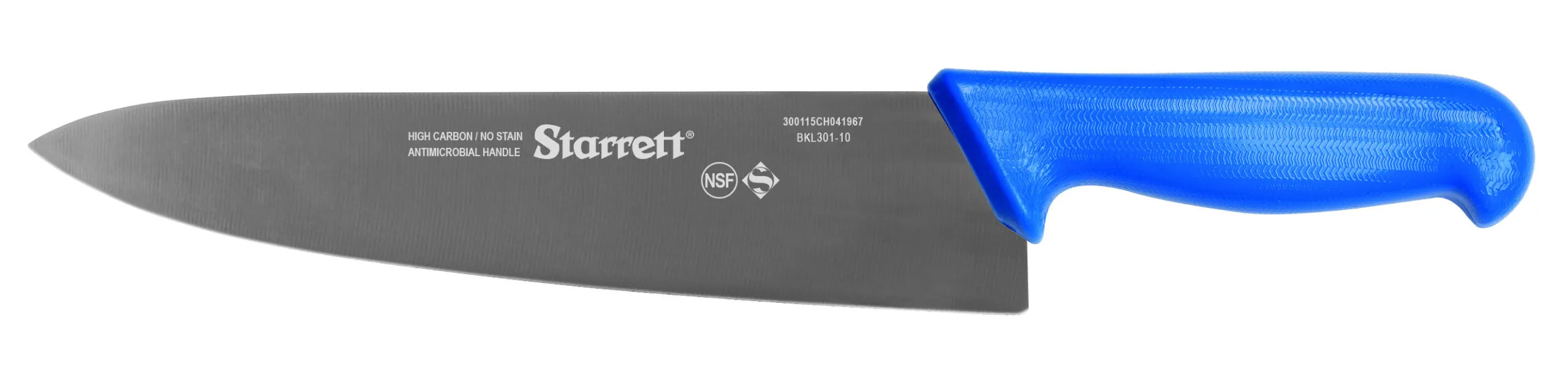 Faca de Carne para Refile de Mesa com Lâmina Triangular Larga de 10 Polegadas e Cabo Azul