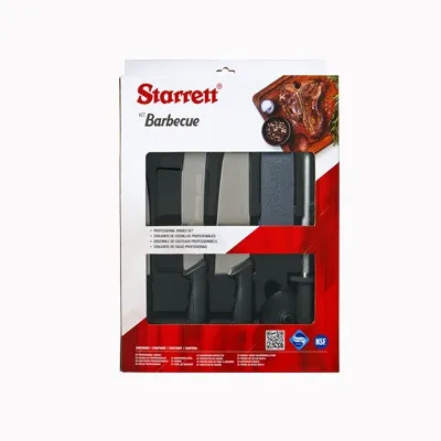 Kit Barbecue Starrett® com Cabo Preto (BKK-6B)