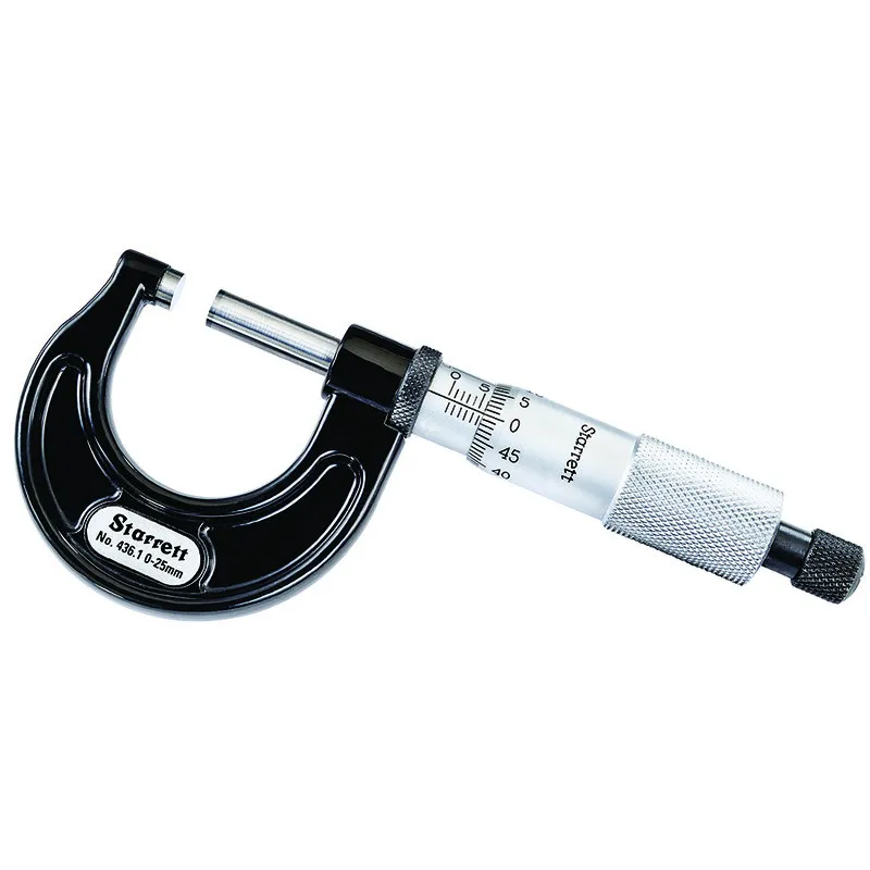 Micrômetro Externo com Capacidade de 0 - 25mm - Resolução de 0,001mm e Exatidão de ±0,002mm - Ref. V436.1MXRL-25