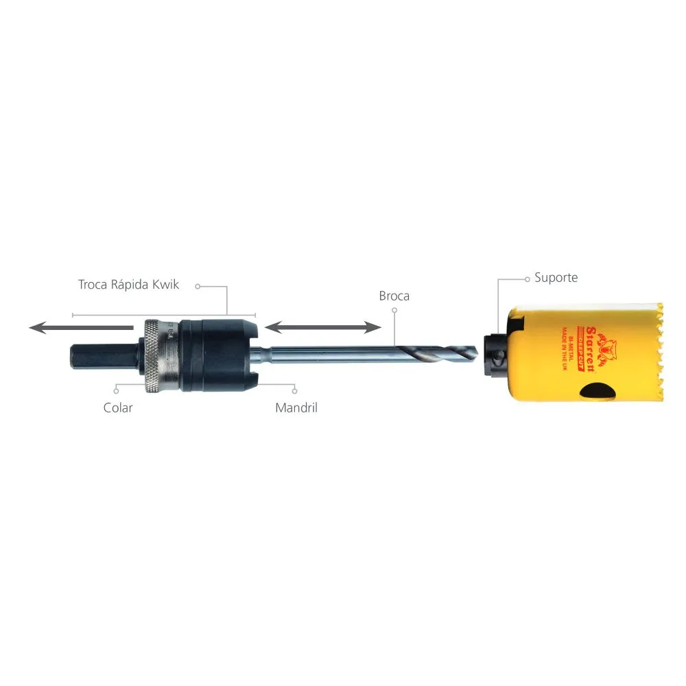 Sistema Kwik de Troca Rápida - Starrett - Código do Produto - A6-4