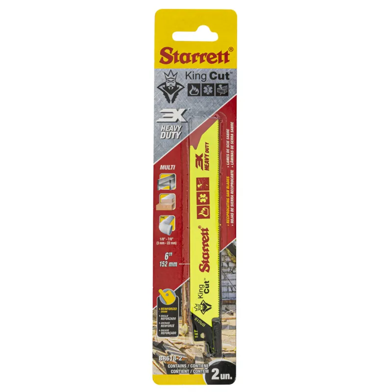 Lâmina de Serra Sabre King Cut Dentição 18 com 2 Lâminas 152 x 19 x 0,90mm - BR618-2