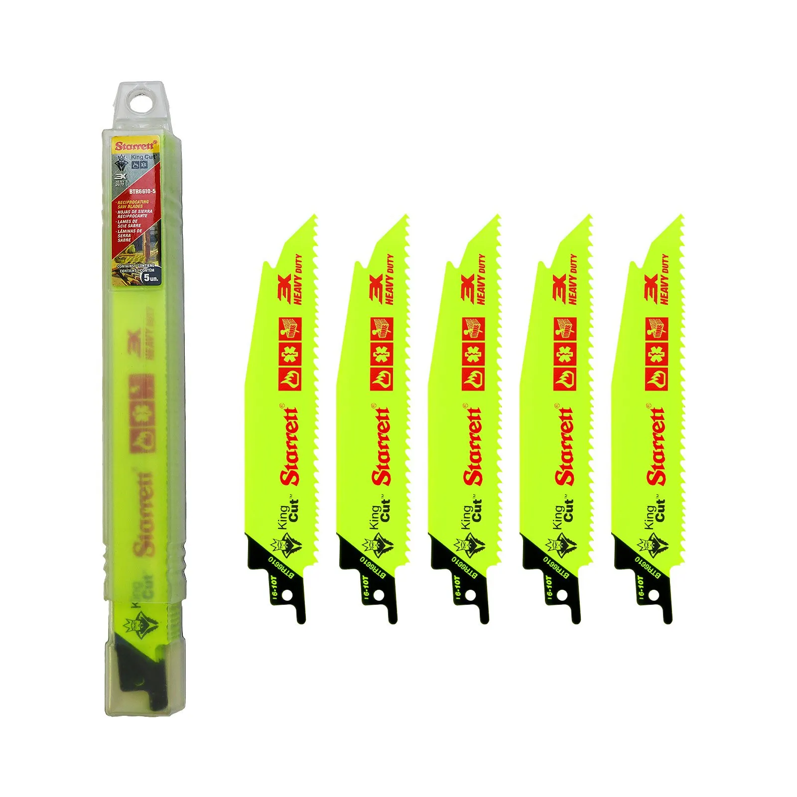 Lâmina de Serra Sabre King Cut Dentição 6 – 10 com 5 Lâminas 152x25x1,60mm - BTR6610-5
