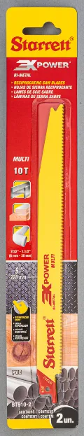 Lâmina de Serra Sabre Bi-Metal – 228mm / 9" com Dentição de 10, com 02 Unidades – BT910-2