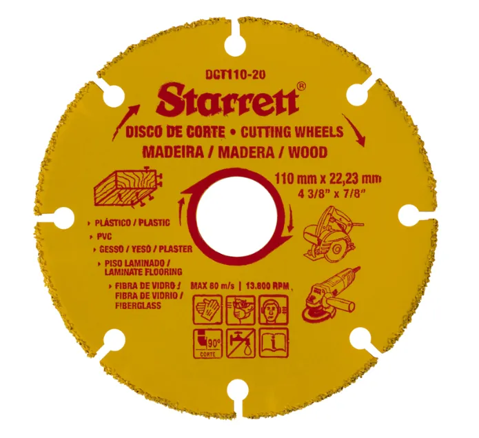 Disco de Corte para Madeira MULTI, com Aresta de Carboneto de Tungstênio Ref. DCT110-20