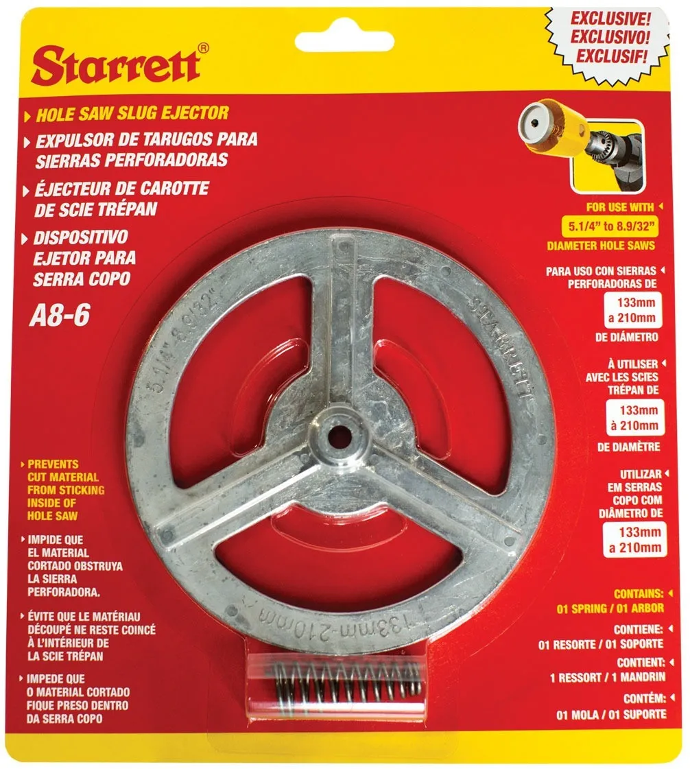 Dispositivo Ejetor para Serras Copo de 133 - 210mm e 5.1/4 - 8.9/32 polegadas - Starrett - Código do Produto - KA8-6
