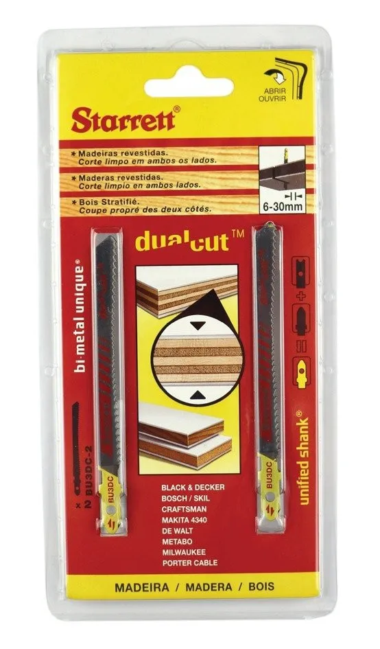 Lâmina de Serra Tico-Tico Dual-Cut Metal - Bi-Metal com Encaixe Unificado - 76 x 7,5 x 1,4mm
