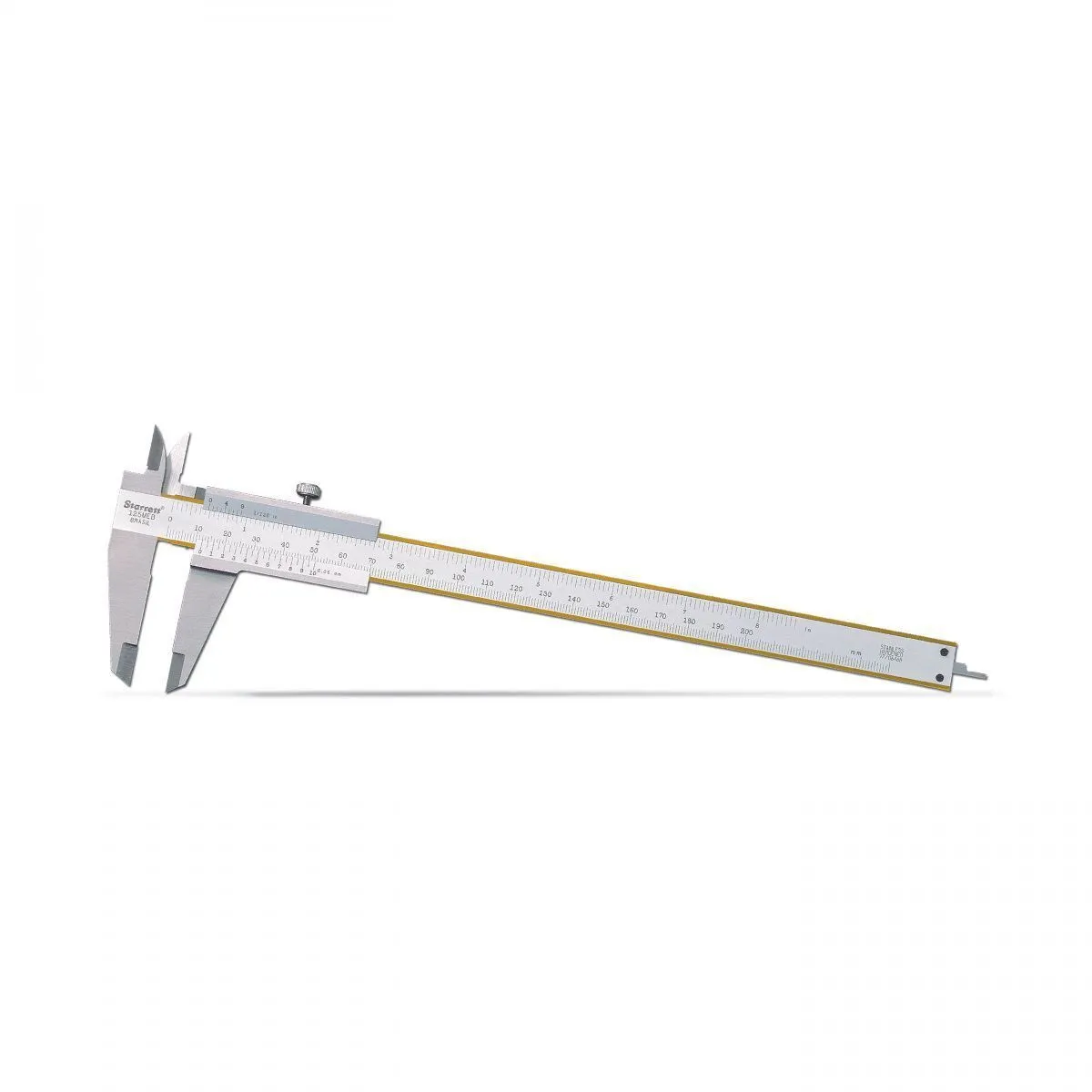 Paquímetro Universal Quadrimensional com Guias Revestidas de Titânio - Capacidade 200mm (8'') - Resoluções de 0,05mm e 1/128" - Ref. 125MEBT-8/200