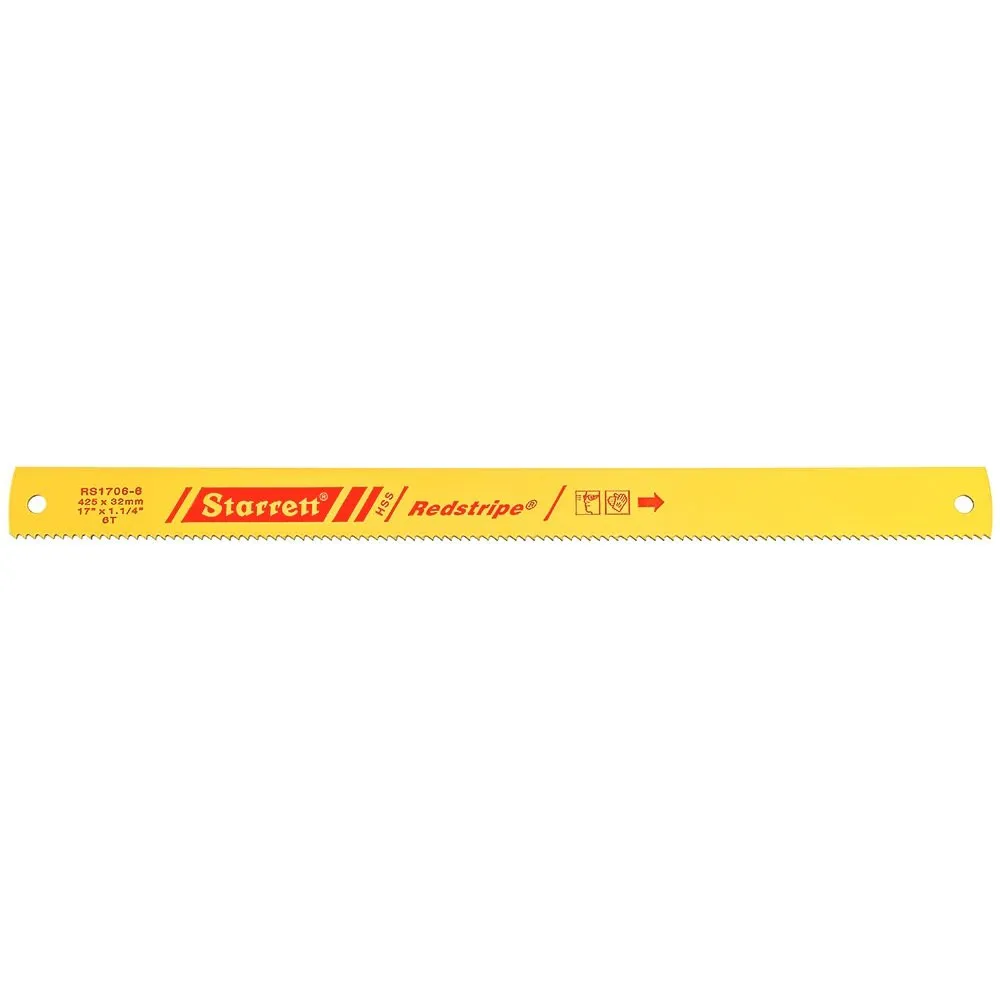 Lâmina Serra Máquina - Aço Rápido RS - Linha Métrica 6 Dentes, Dimensões de 425 x 32 x 1,60 x 8,50 Milímetros