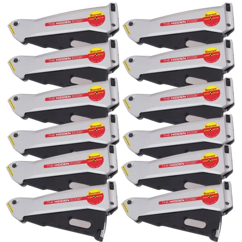 Estilete de Segurança - Kit 12 Unidades - Lâmina Trapezoidal/Gancho - S011