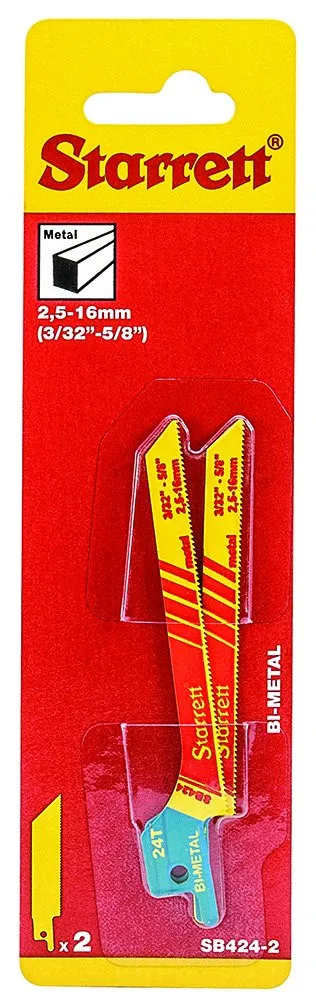 Lâmina de Serra Sabre Bi-Metal Scroll Dentição 24 com 2 Lâminas 100mm - SB424-2