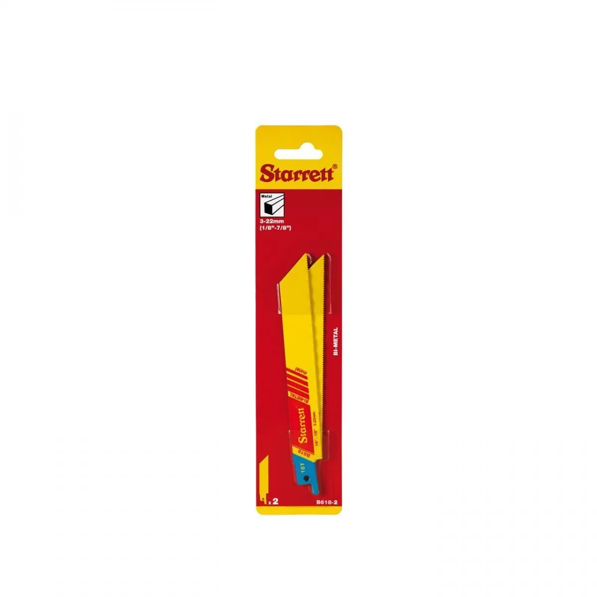 Lâmina de Serra Sabre Bi-Metal Reta para Aplicações Gerais Dentição 18 com 2 Lâminas 152mm - B618-2