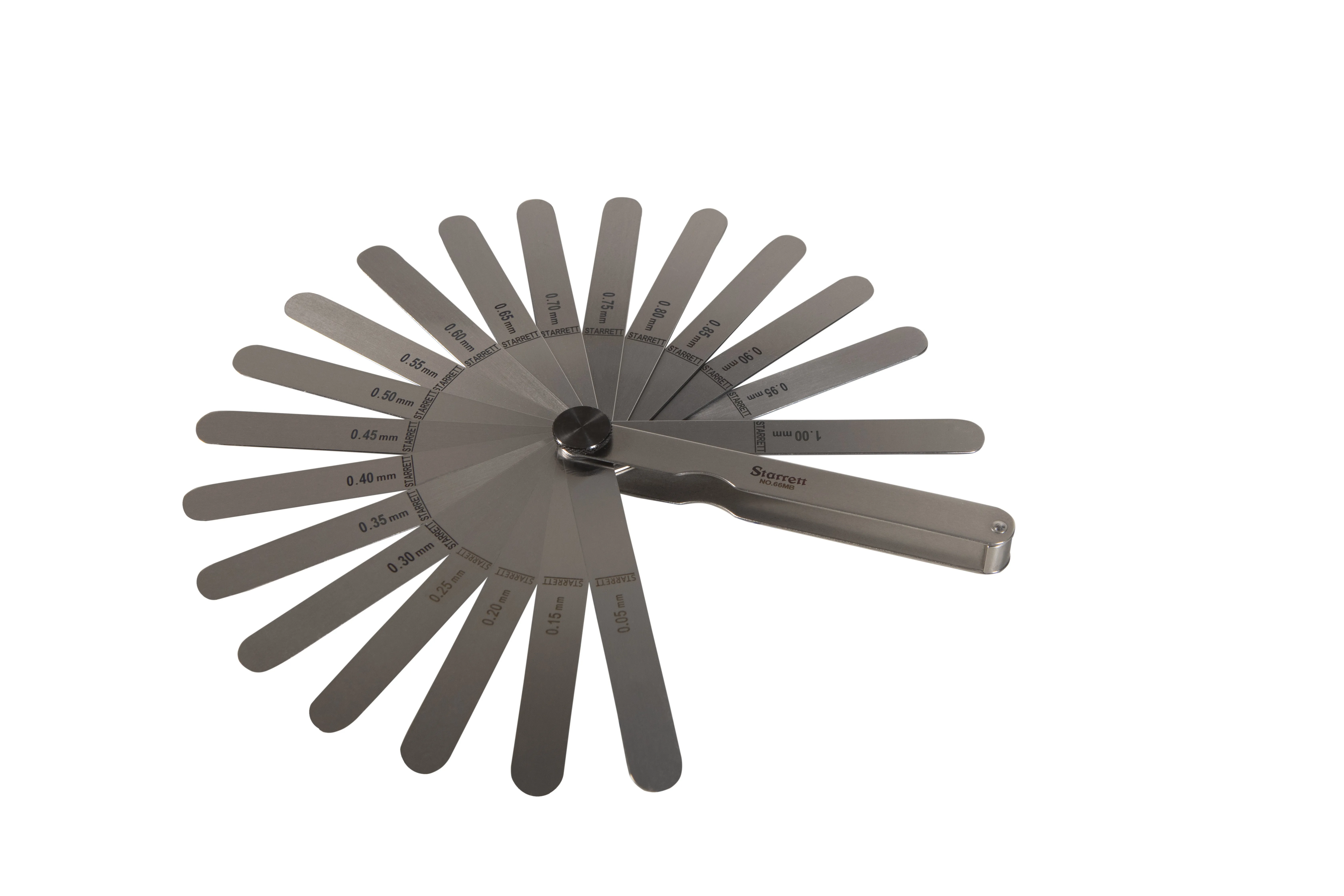 Calibrador de Folga Tipo Leque com 20 Lâminas Retas com 114mm de comprimento - Faixa 0,05-1,00mm - Ref. 66MB