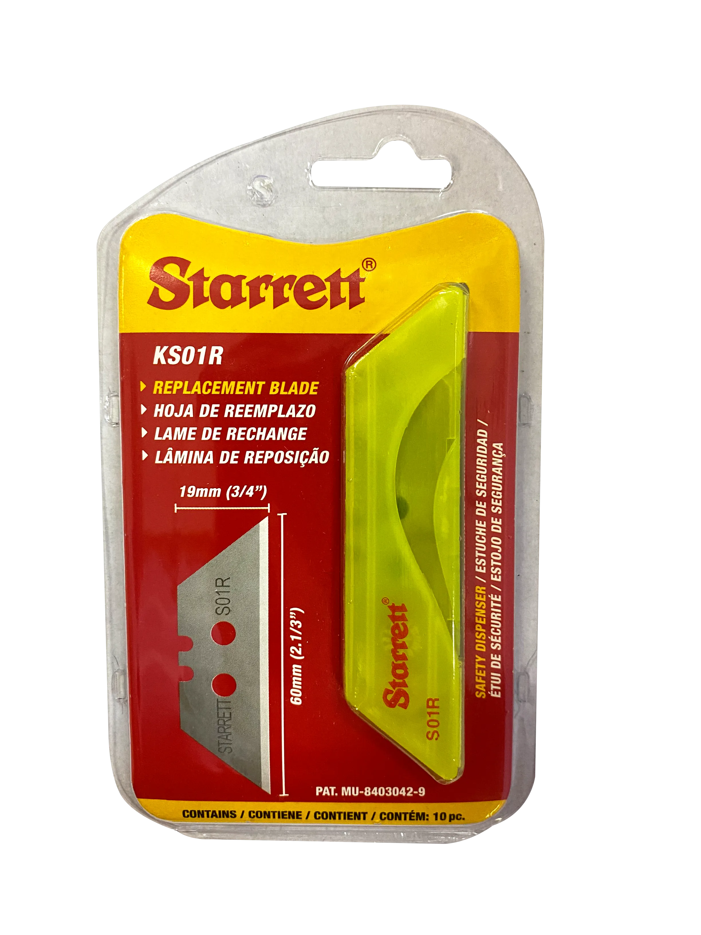 Lâminas Reposição para Estiletes - 10 Unidades - Trapezoidal - KS01R