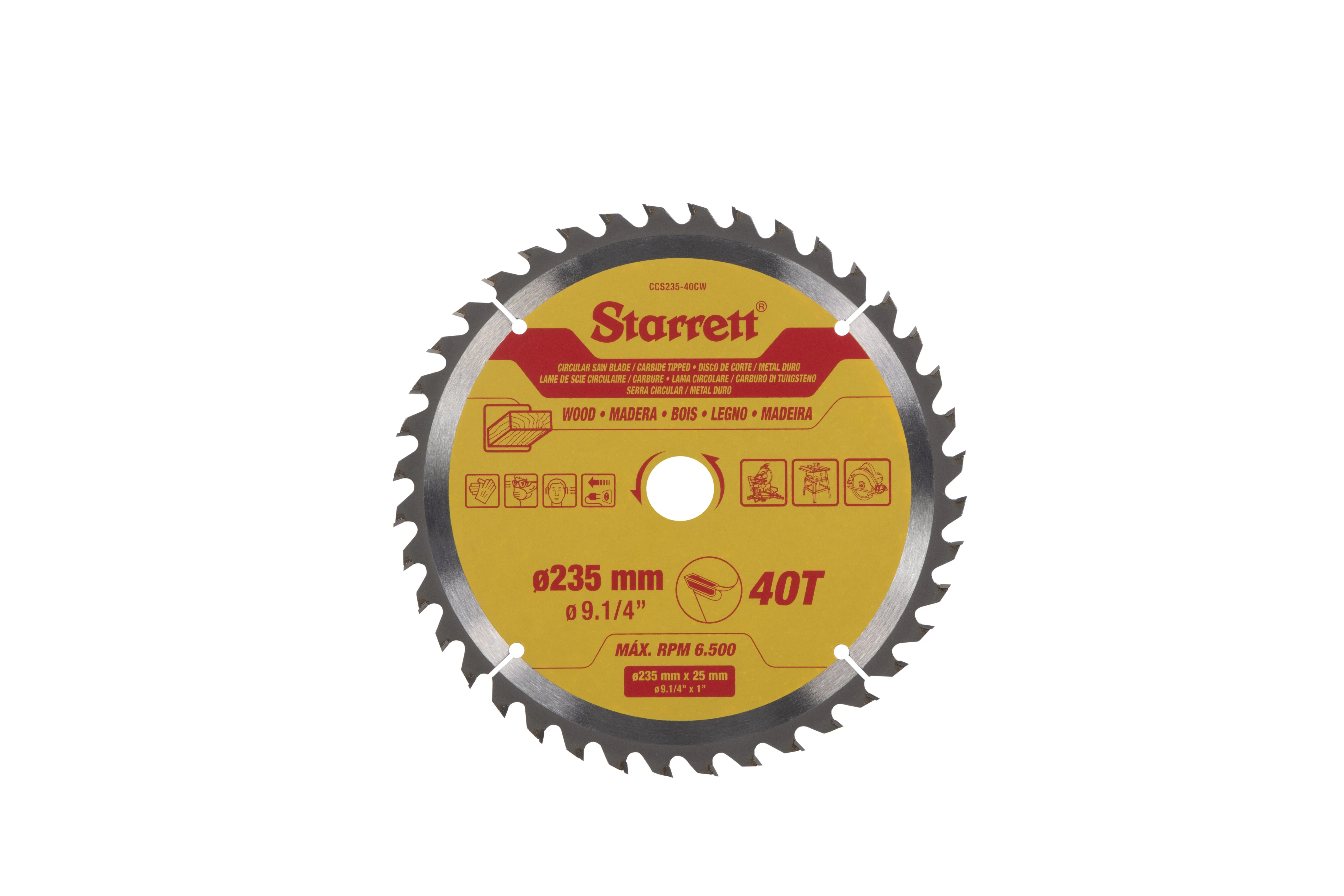 Serra Circular Metal Duro Para Madeira 235 X 25 X 40T - CCS235-40CW