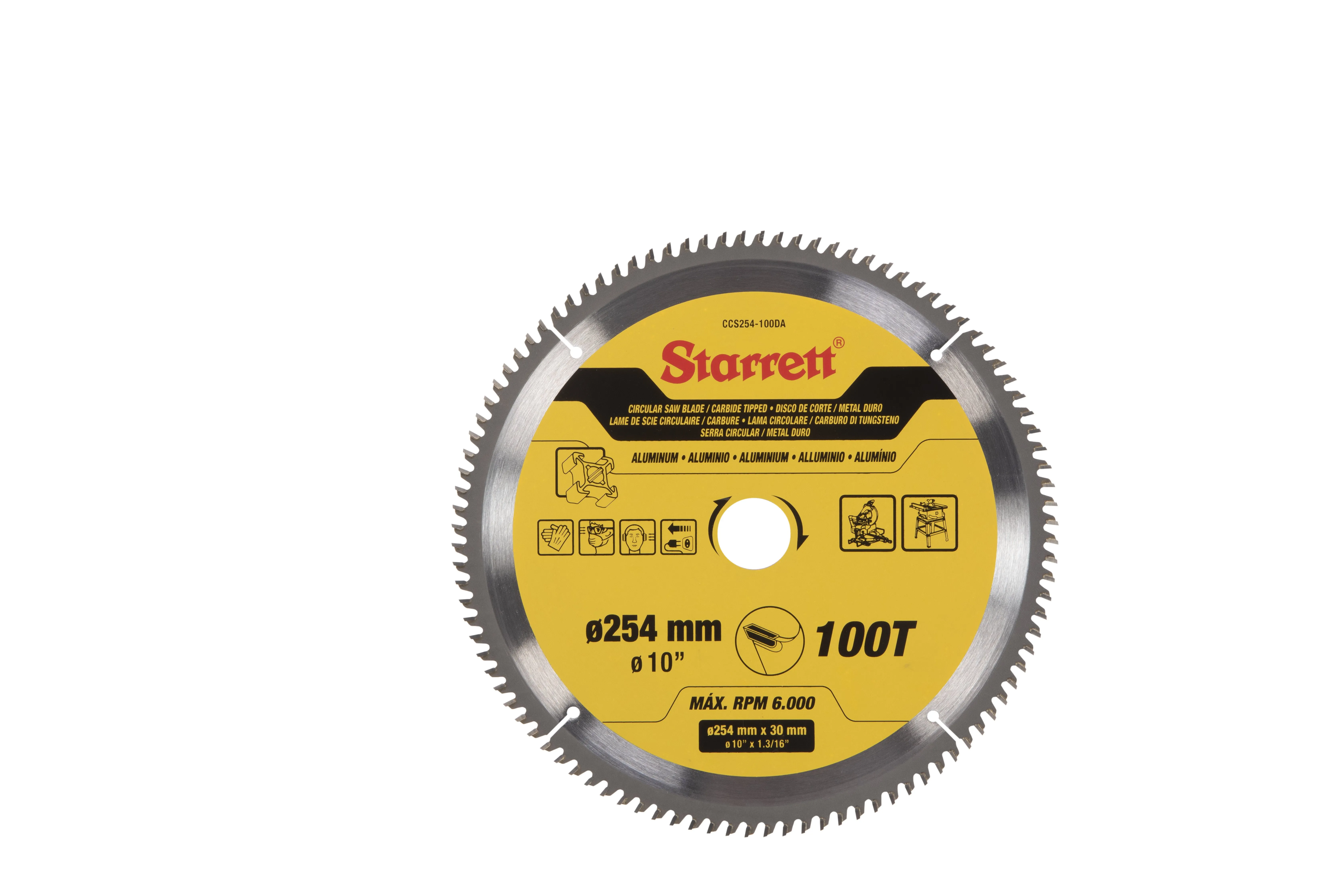 Serra Circular Metal Duro Para Aluminio 254 X 30 X 100T - CCS254-100DA
