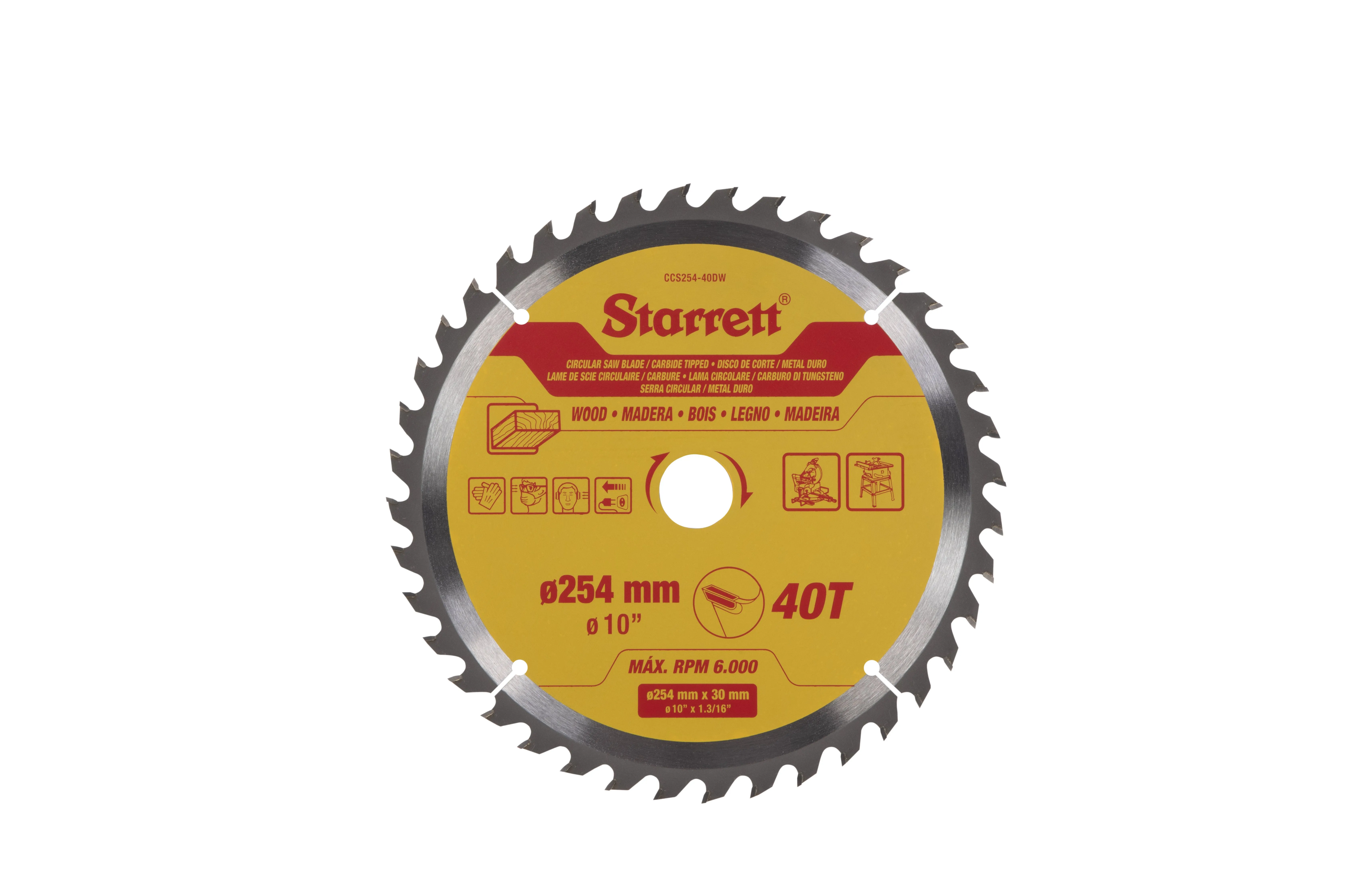 Serra Circular Metal Duro Para Madeira 254 X 30 X 40T - CCS254-40DW