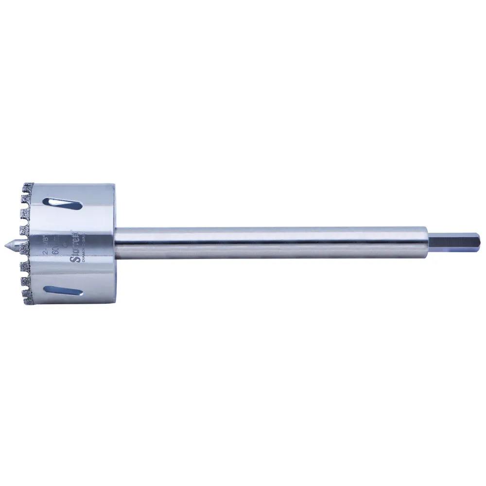 Serra Copo Diamantada de 60mm e 2.3/8 Polegadas, com Haste de 150mm - DE060M