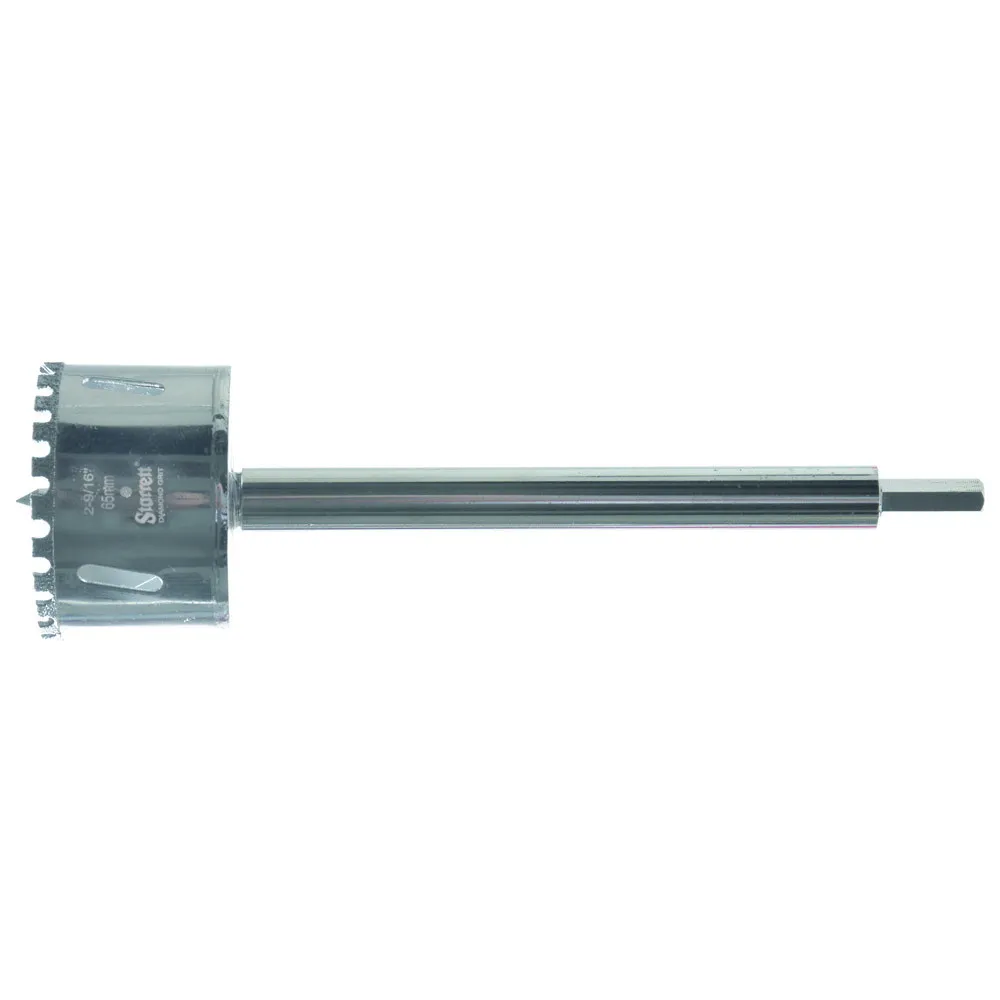 Serra Copo Diamantada de 65mm e 2.9/16 Polegadas, com Haste de 150mm - DE065M