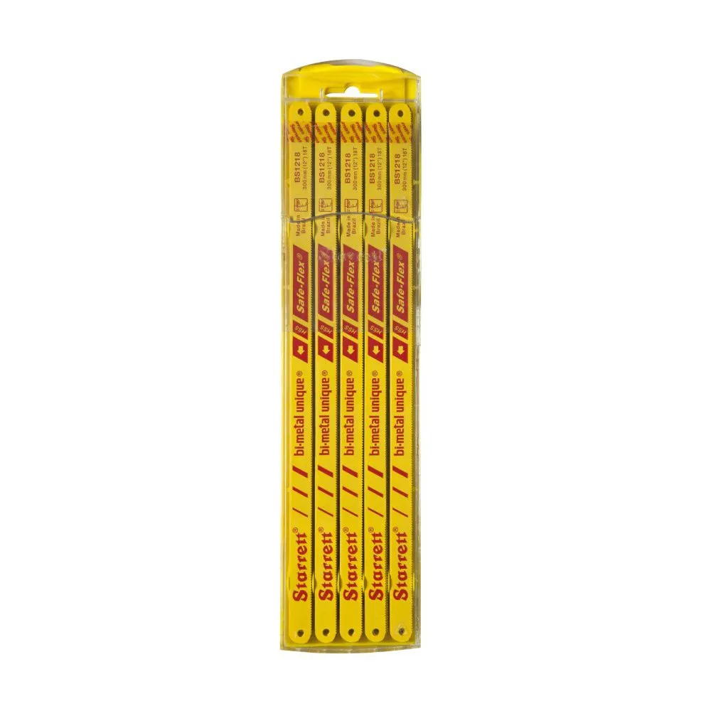 Lâmina de Serra Manual BS - Bi-Metal Starrett Tubo Plástico com 50 unidades e 18 Dentes.