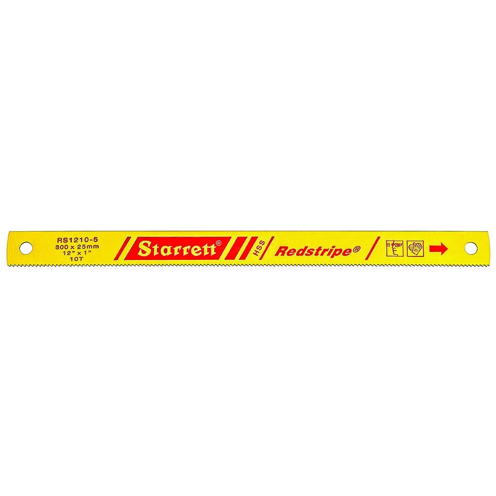 Lâmina Serra Máquina - Aço Rápido RS - Linha Métrica 10 Dentes, Dimensões de 300 x 25 x 1,25 x 8,50 Milímetros