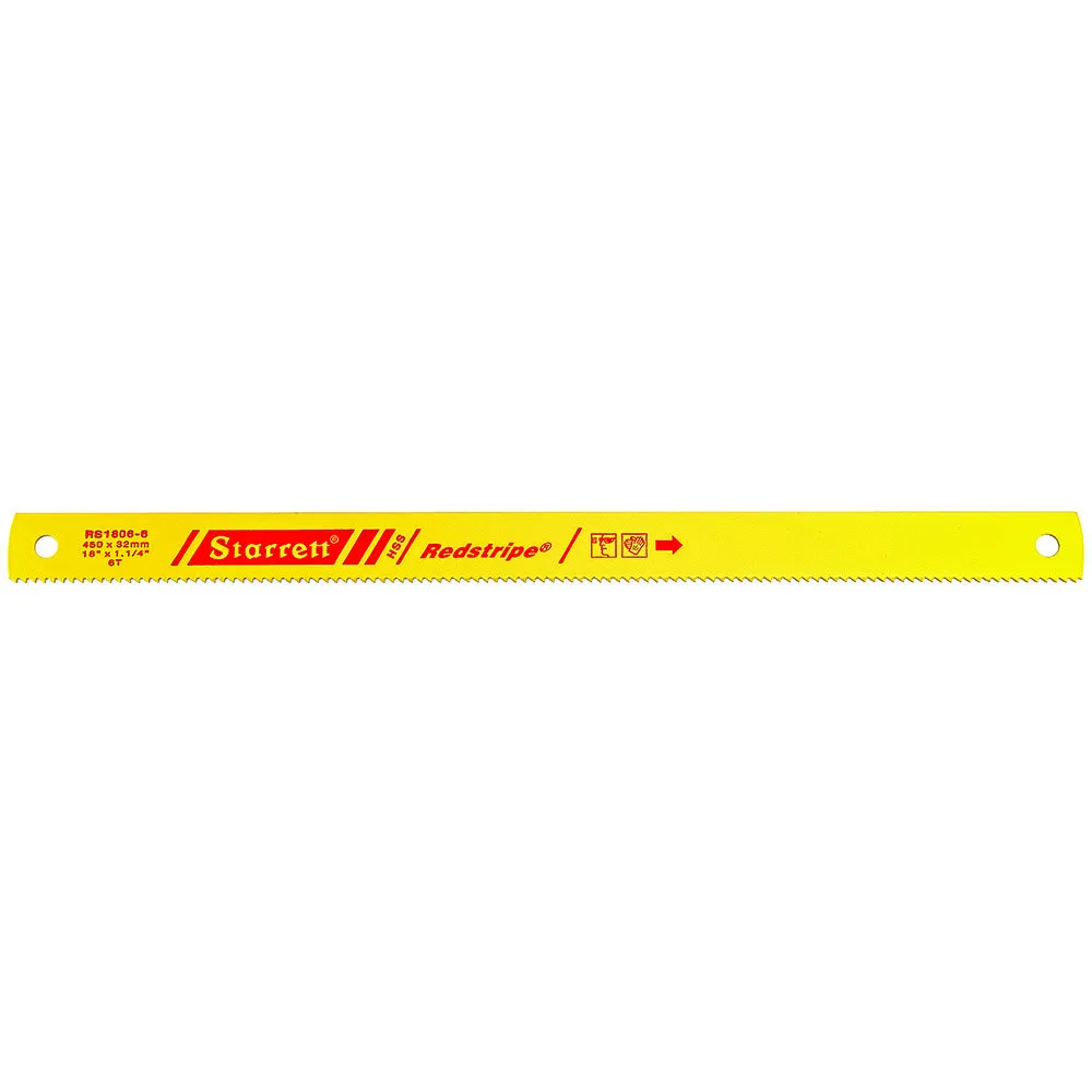 Lâmina Serra Máquina - Aço Rápido RS - Linha Métrica 6 Dentes, Dimensões de 450 x 32 x 1,60 x 10,50 Milímetros