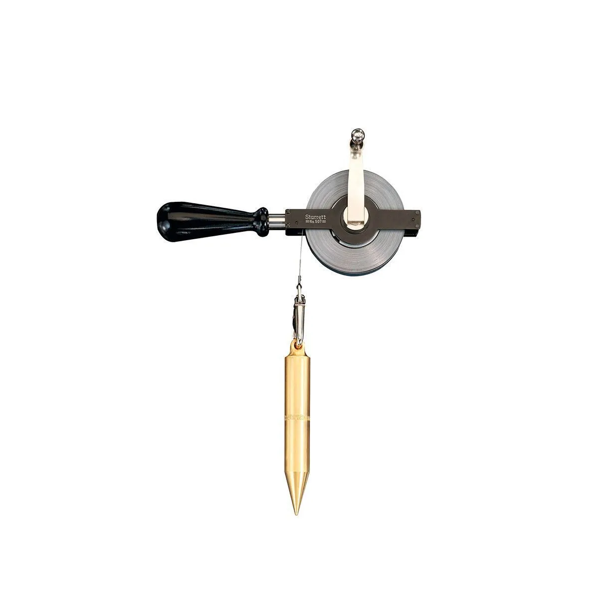 Trena de Profundidade com Certificado de Calibração com Fita de Aço Cromo-Acetinada e Prumo da Série C507 de 30 metros - 13mm - C507MDB-30M-CERTIFICADO