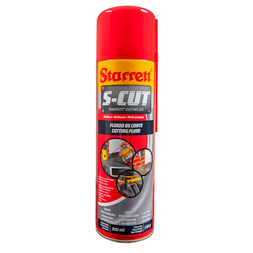 Embalagem do fluido de corte S-Cut, um dos óleos da Starrett